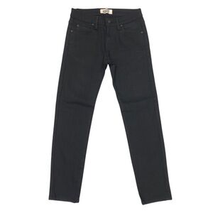 Naked & Famous Super Skinny Guy Wax Coated Black Jeans Men's Size 30 30X28.5